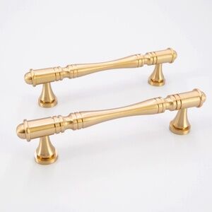 Antique Style 5" Brass Cabinet Pulls and Handles, Drawer Knobs  - NEW